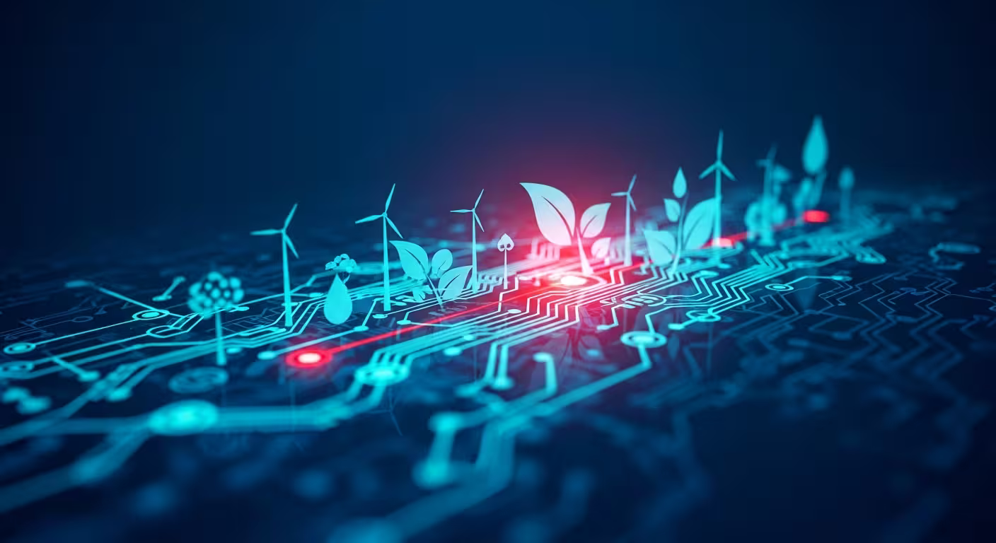 Lush green forest background with glowing sustainable betting icons, renewable energy symbols and happy players at eco-friendly casino screens